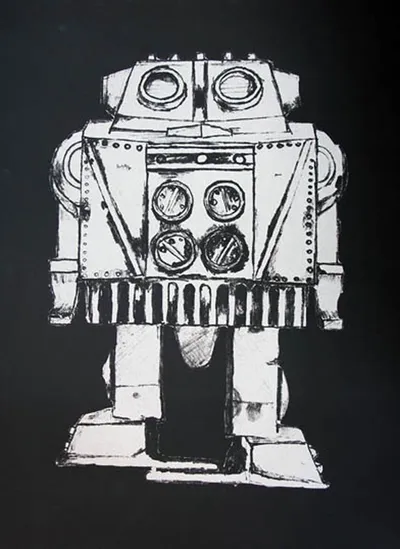 Silver Robot - 55 x 77 300 ed 50