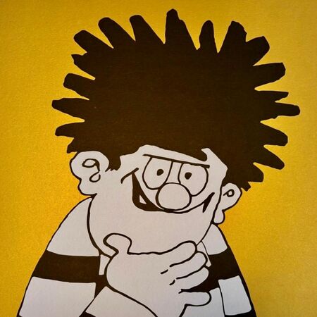 Dennis the Menace sits for Andy Warhol  Dennis in Black on Gold