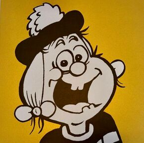 Minnie the Minx sits for Andy Warhol  Minnie in Black on Gold