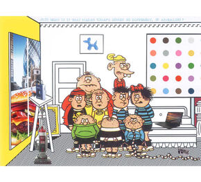 Roy Lichtenstein paints The Bash Street Kids