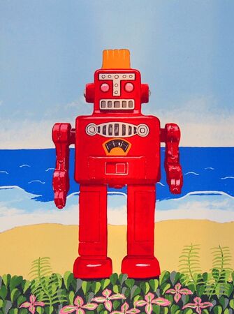 Robot at the Beach