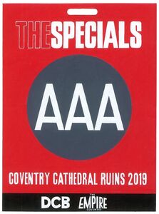 The Specials - 'Coventry Cathedral Ruins' Gig AAA Pass - 2019 (DELUXE)