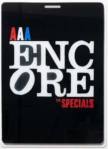 The Specials - 'Encore' 40th Anniversary World Tour AAA Pass - 2019 (DELUXE)