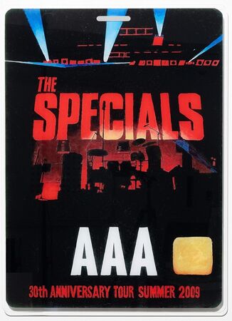 The Specials - '30th Anniversary Tour' AAA Pass - 2009 (DELUXE)