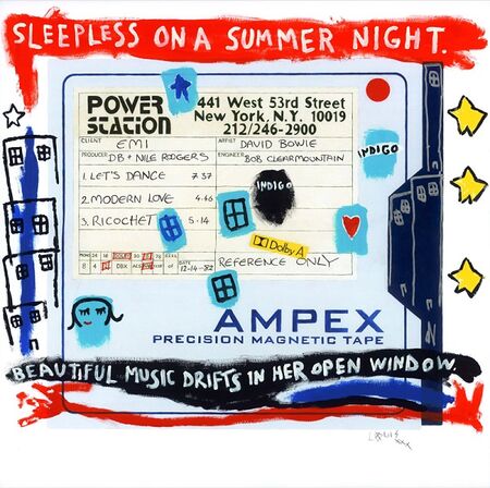 Master Tape - David Bowie - Let's Dance - hand-painted prints in collaboration with LA artist, Louis Cannizzaro - was £900