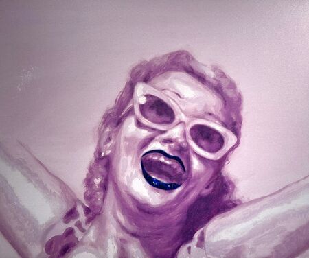 Laughing Head I - Ultramarine Blue - was £675 (framed)