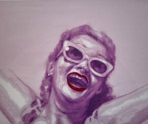 Laughing Head IX - Magenta - was £675 (framed)