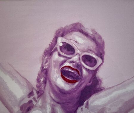 Laughing Head IX - Magenta - was £675 (framed)